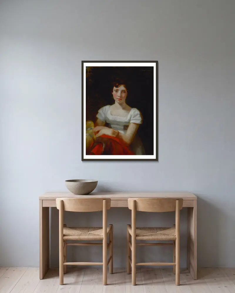 Mary Freer, John Constable v rámu na stěně