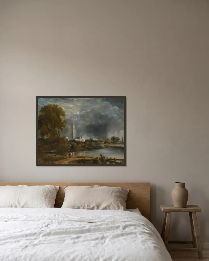 Salisburyjsk katedrála z luk – Nr. 2, John Constable v rámu na stěně