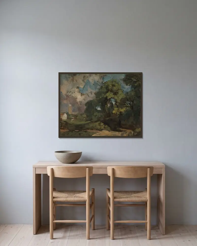 Stoke-by-Nayland, John Constable v rámu na stěně