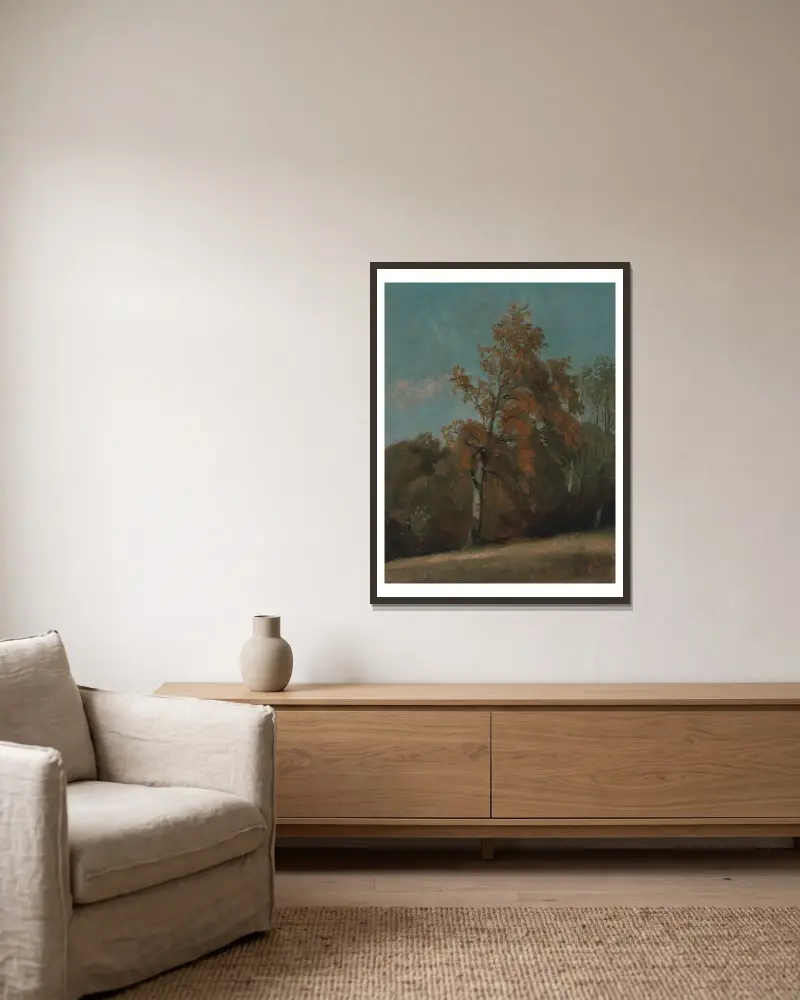 Studie jasanu, John Constable v rámu na stěně