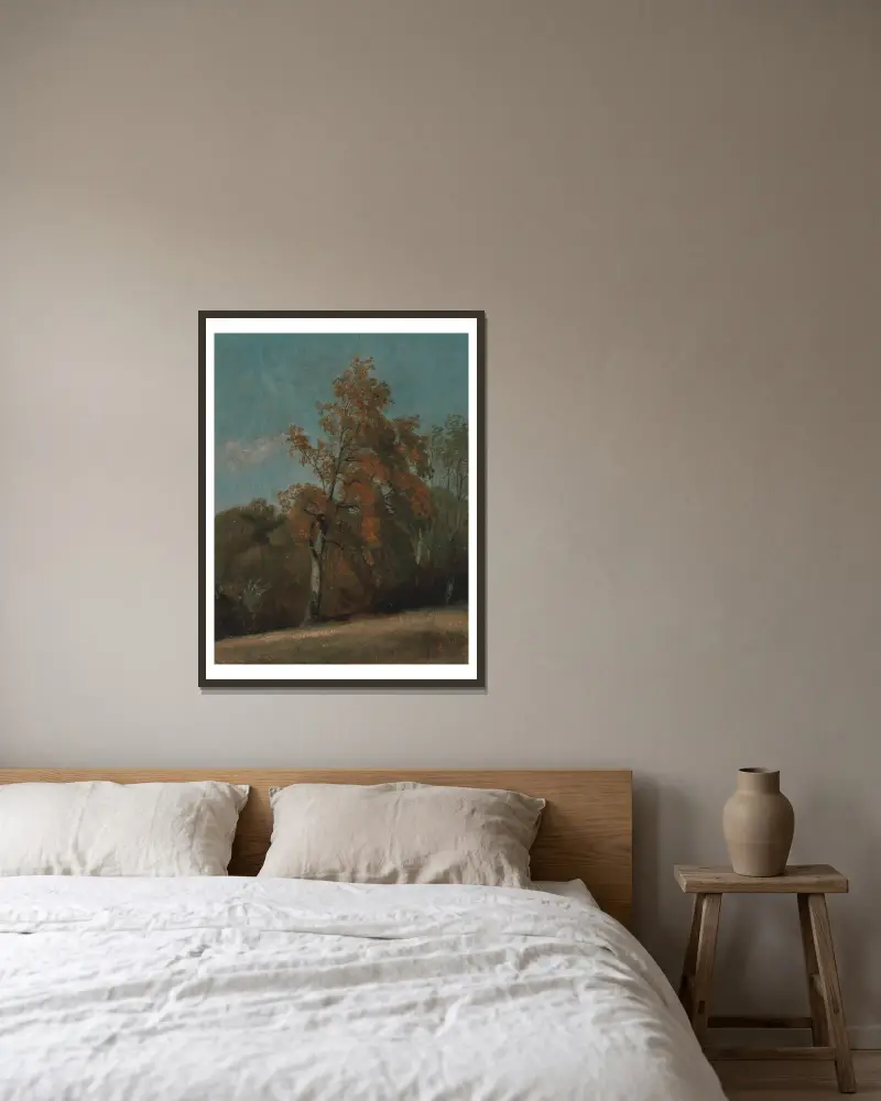 Studie jasanu, John Constable v rámu na stěně