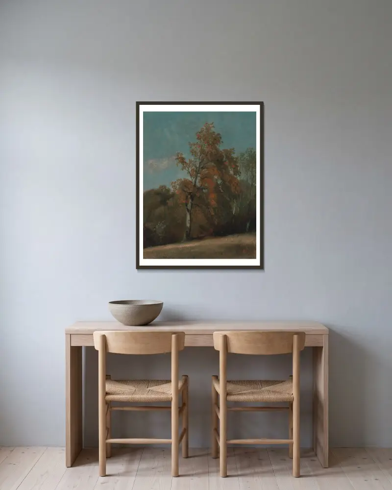 Studie jasanu, John Constable v rámu na stěně