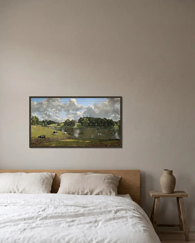 Wivenhoe Park, Essex von John Constable gerahmt an einer Wand