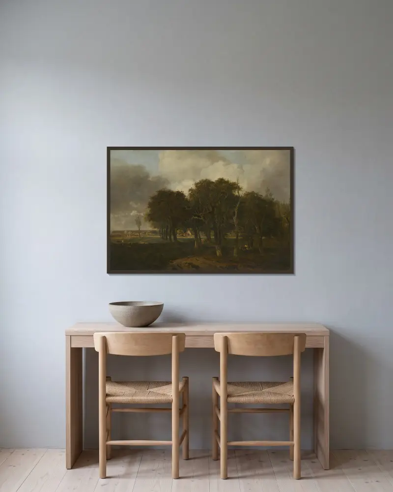 Wrzosowisko Hautbois w Norfolk, John Crome w ramie na ścianie