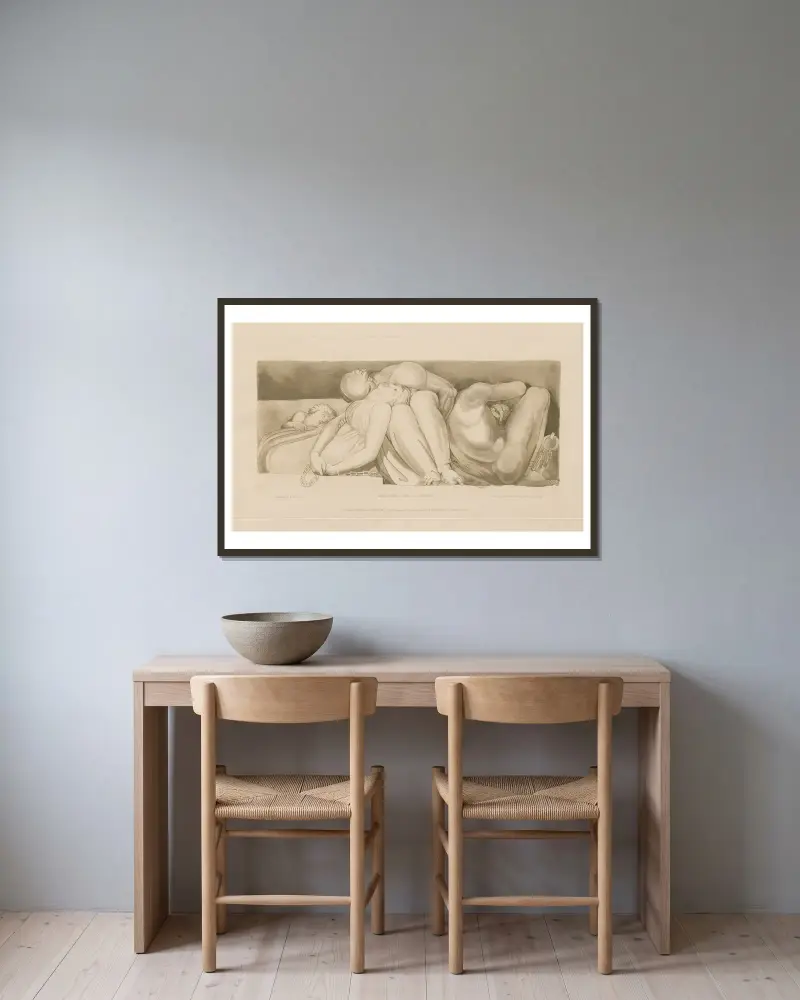 Uwolnienie jeńca, John Flaxman w ramie na ścianie