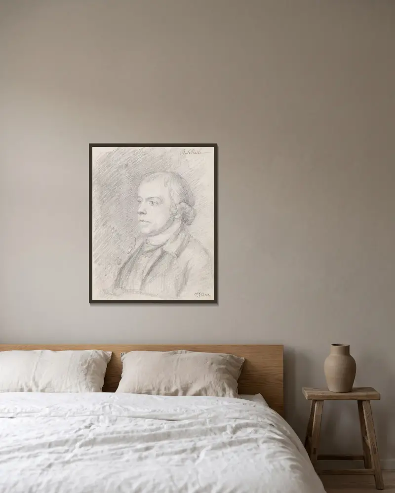 The Reverend Anthony Stephen Mathew av John Flaxman inramad på en vägg