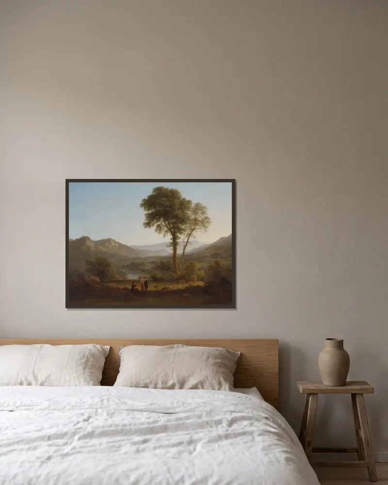 Bei Matlock, aufsteigender Nebel von John Glover gerahmt an einer Wand