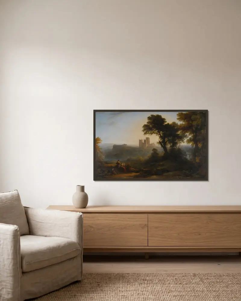 Durham Cathedral av John Glover inramad på en vägg