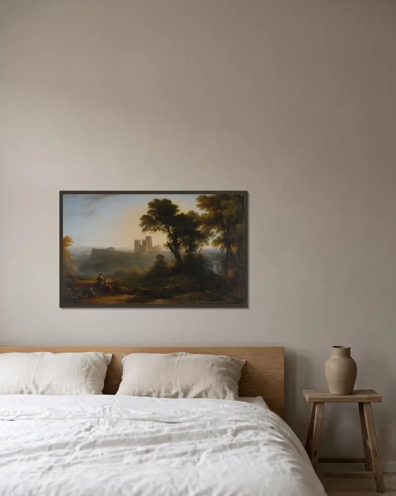 Durham Cathedral av John Glover inramad på en vägg