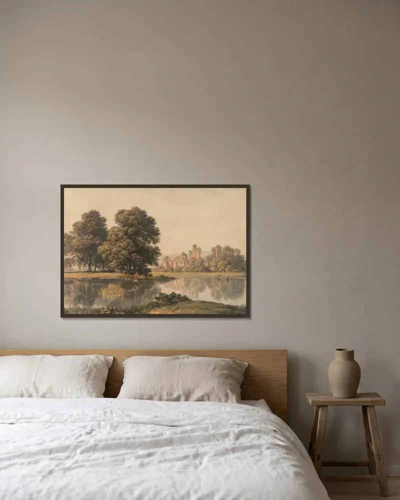 Bayham Abbey, Kent von John Glover gerahmt an einer Wand