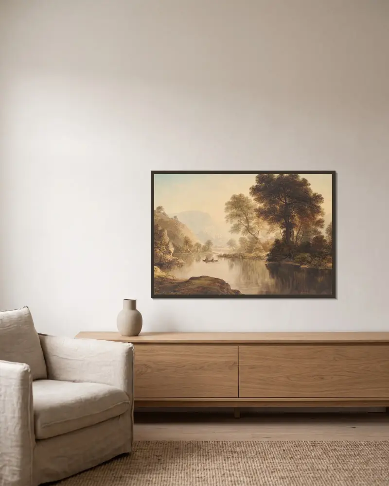 Windermere von John Glover gerahmt an einer Wand