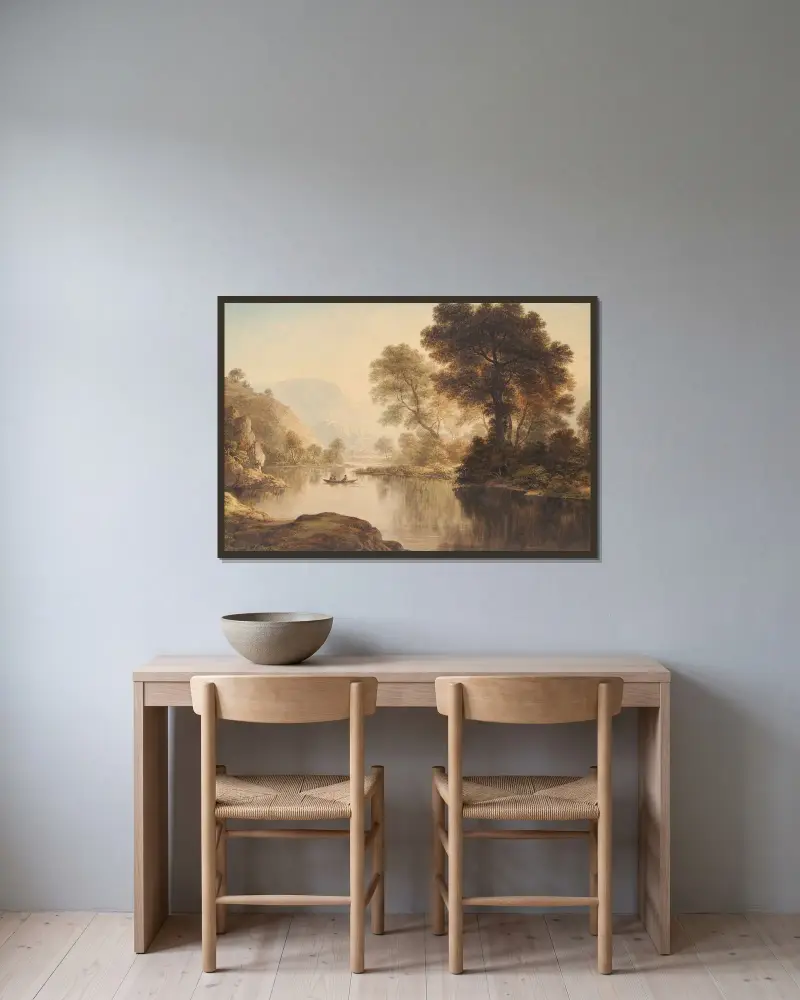 Windermere von John Glover gerahmt an einer Wand