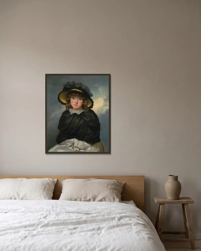Cecilia av John Hoppner inramad på en vägg