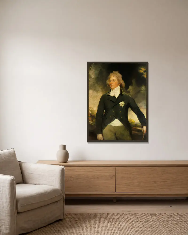 Georg IV. als Prinz von Wales von John Hoppner gerahmt an einer Wand