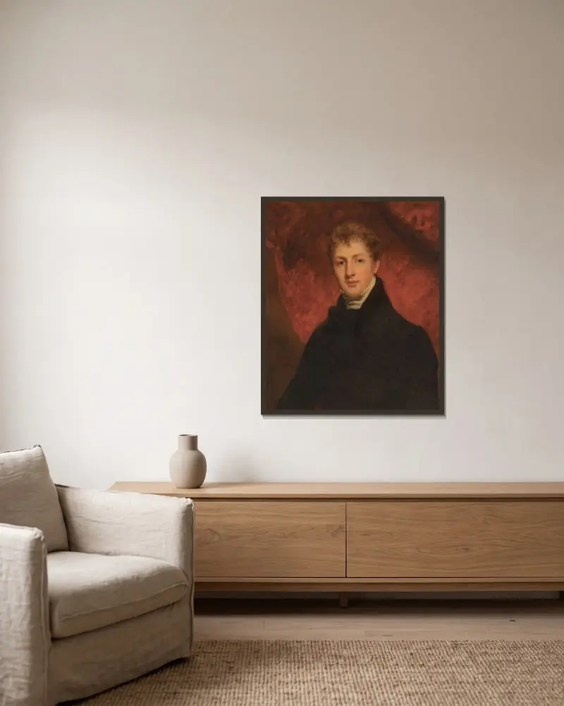 Ärevördige James William Dillon (1792–1812), son till Charles Dillon, 12:e viscount av John Hoppner inramad på en vägg
