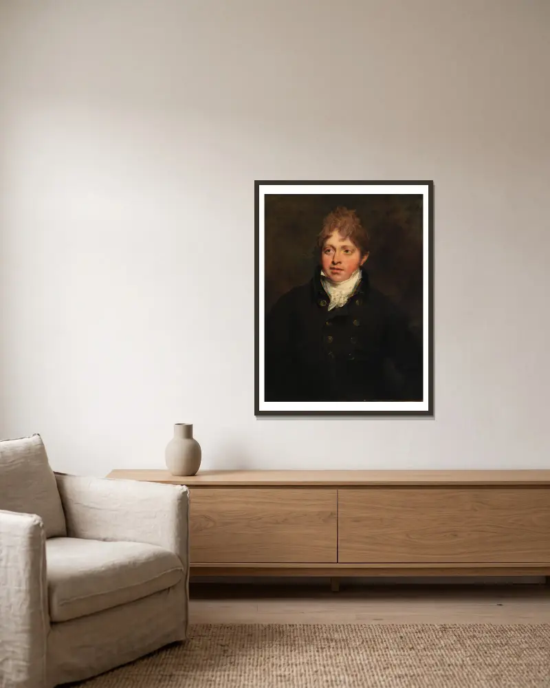 Irský gentleman, John Hoppner v rámu na stěně