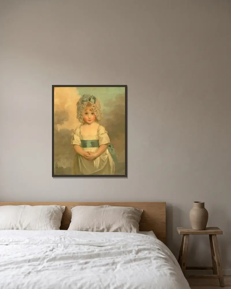 Miss Charlotte Papendick som barn av John Hoppner inramad på en vägg
