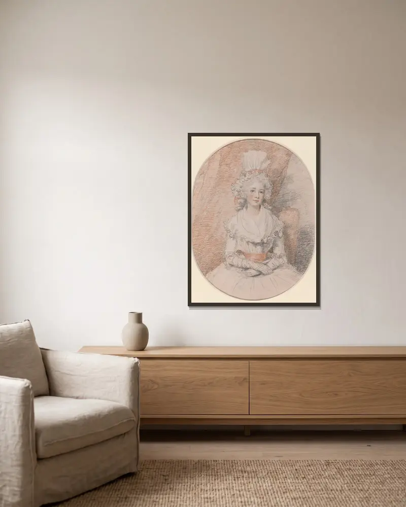 Miss Frances Beresford von John Hoppner gerahmt an einer Wand
