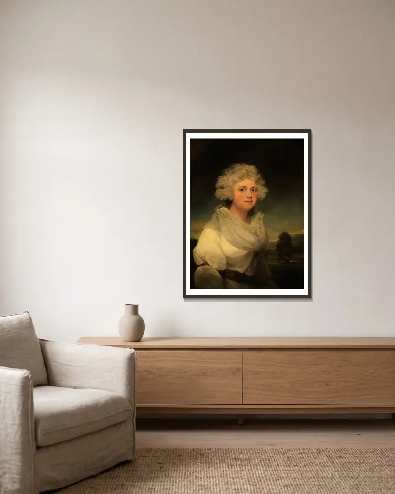 Mrs. Abington, John Hoppner v rámu na stěně