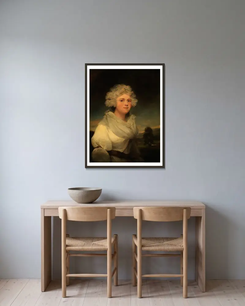 Mrs. Abington, John Hoppner v rámu na stěně