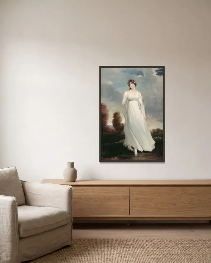 Mrs. Dottin, John Hoppner v rámu na stěně