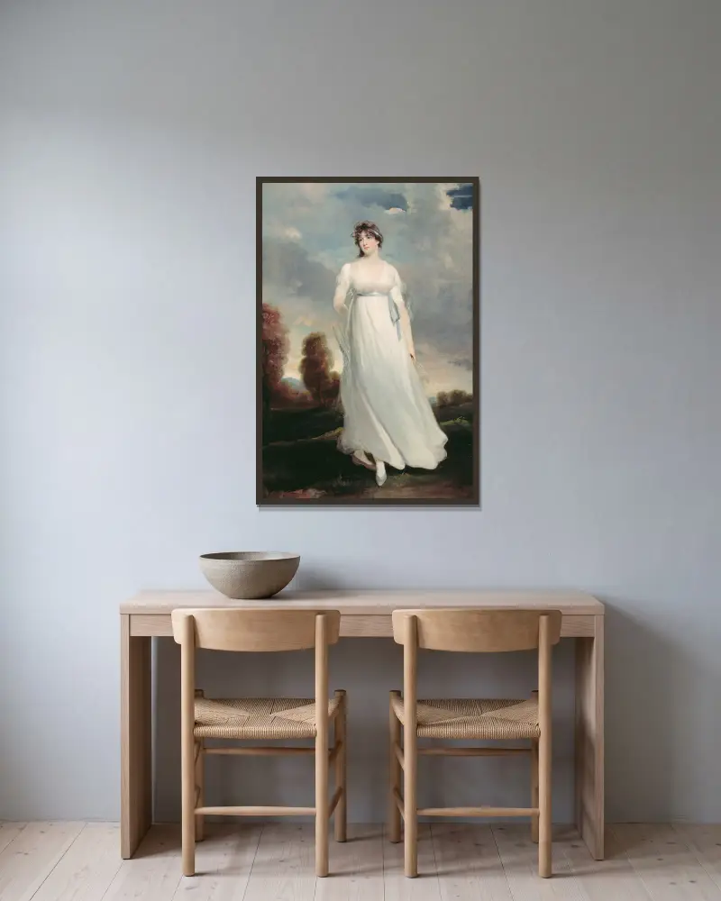 Mrs. Dottin, John Hoppner v rámu na stěně