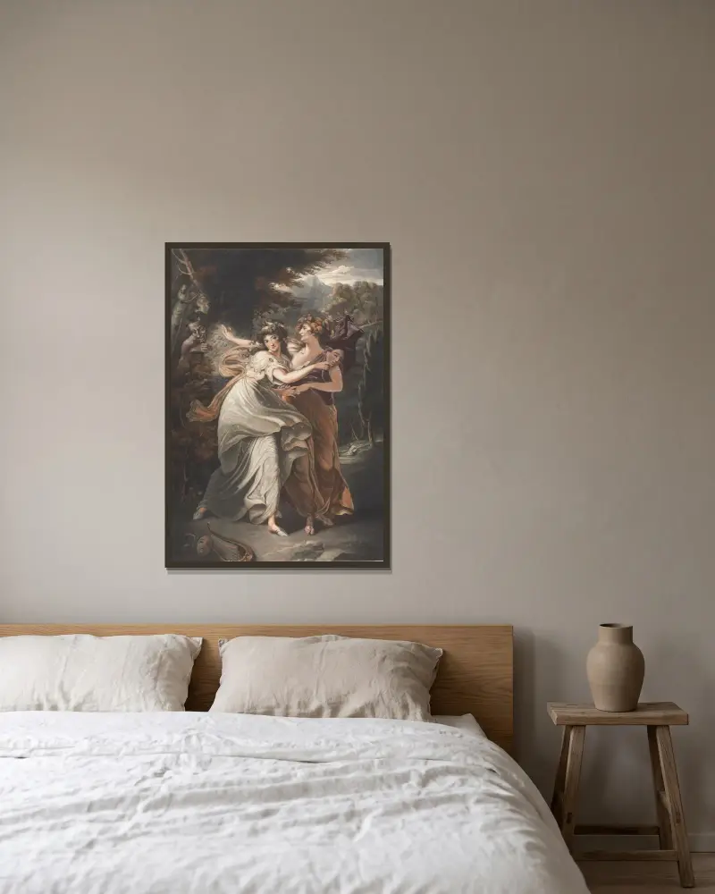 Mrs. Jordan i rollen som den komiska musan av John Hoppner inramad på en vägg