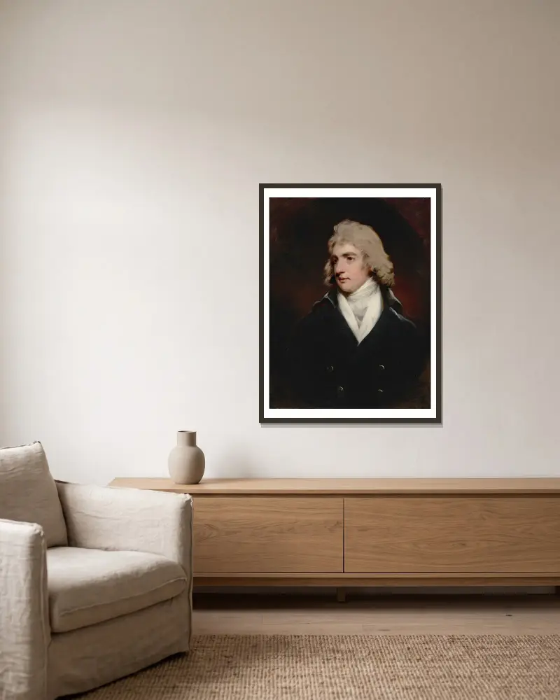 Portrait Of Charles Rose Ellis (1771-1845), 1 St Baron Seaford av John Hoppner inramad på en vägg
