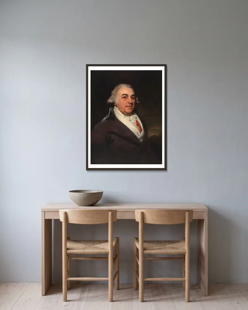 Richard Bache von John Hoppner gerahmt an einer Wand