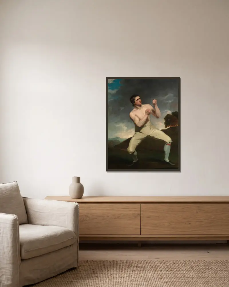 Richard Humphreys – boxaren av John Hoppner inramad på en vägg