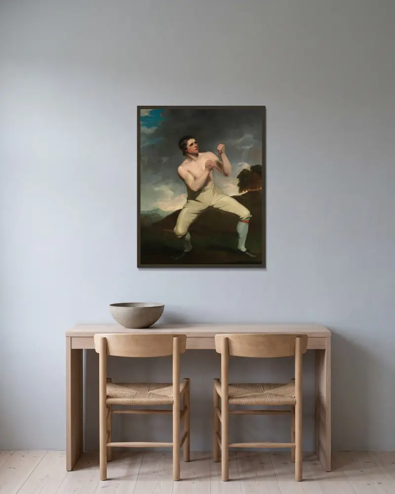 Richard Humphreys – boxaren av John Hoppner inramad på en vägg