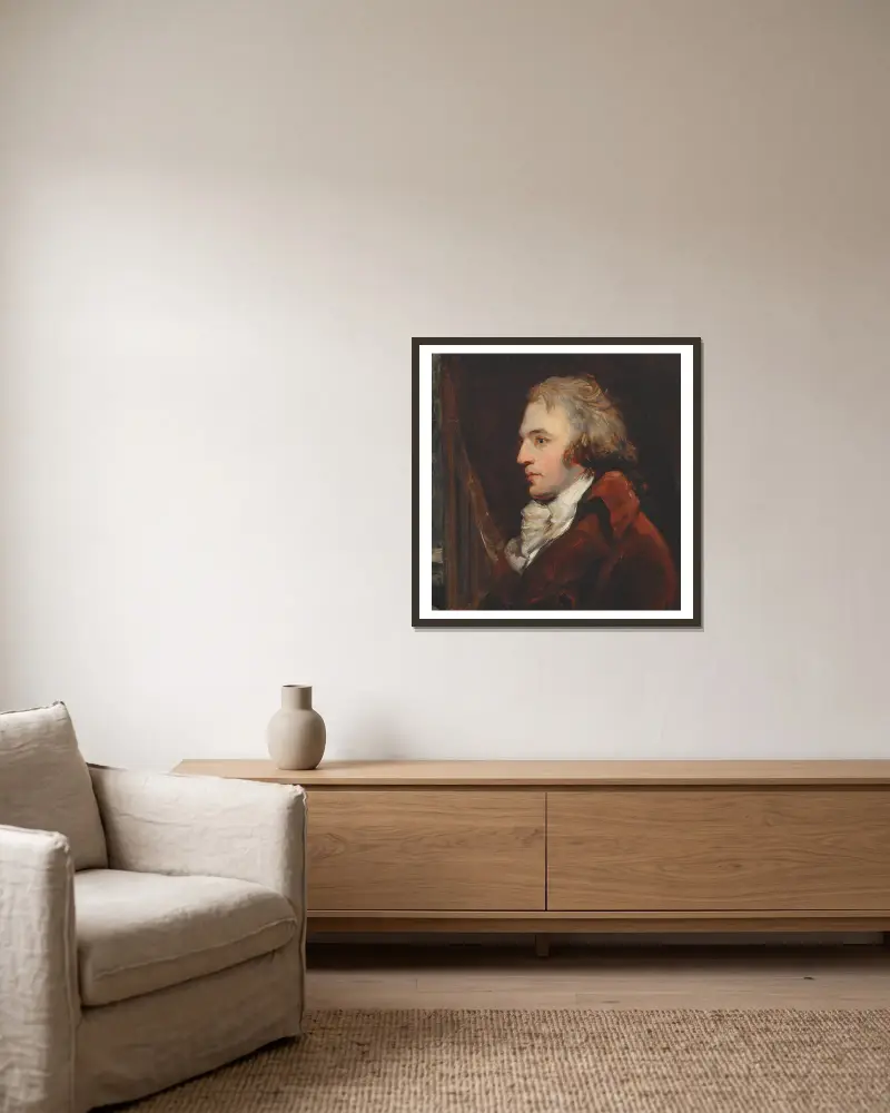 Autoportrét, John Hoppner v rámu na stěně