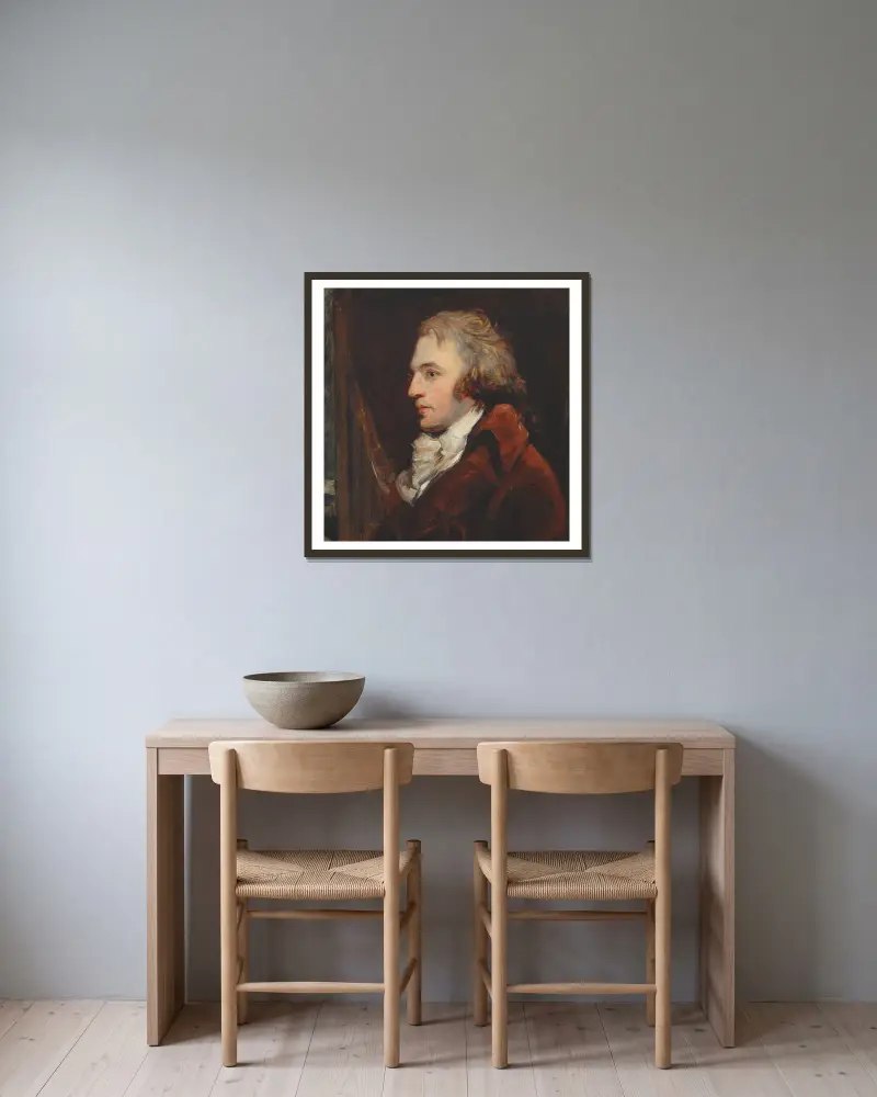 Autoportrét, John Hoppner v rámu na stěně