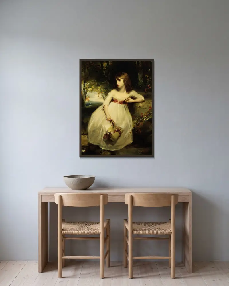 Malý zahradník, John Hoppner v rámu na stěně