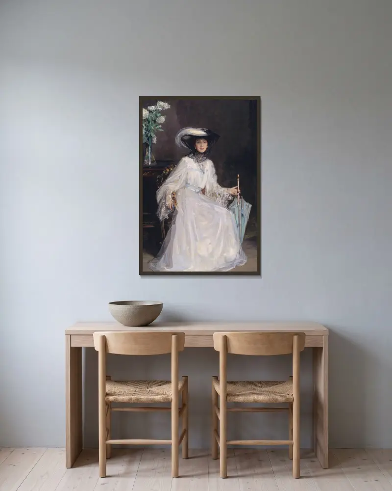 Evelyn Farquhar von Sir John Lavery gerahmt an einer Wand