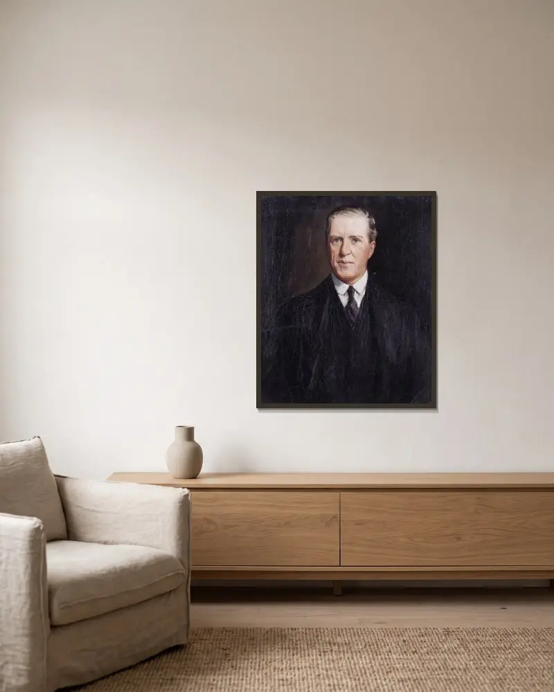Joseph Watson, 1:e Lord Manton av Sir John Lavery inramad på en vägg