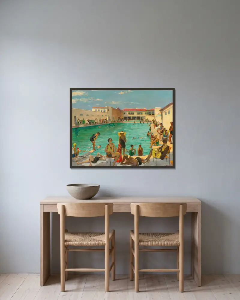 Zima na Floridě, Sir John Lavery v rámu na stěně