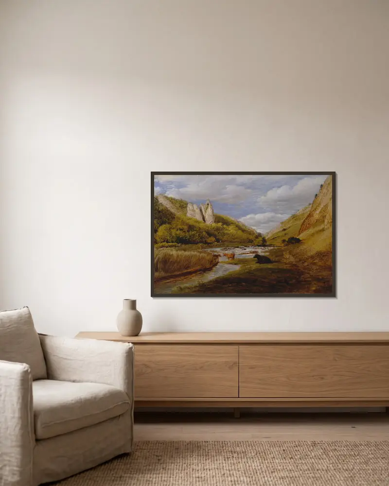V Dovedale, 1814 – Nr. 2, John Linnell v rámu na stěně