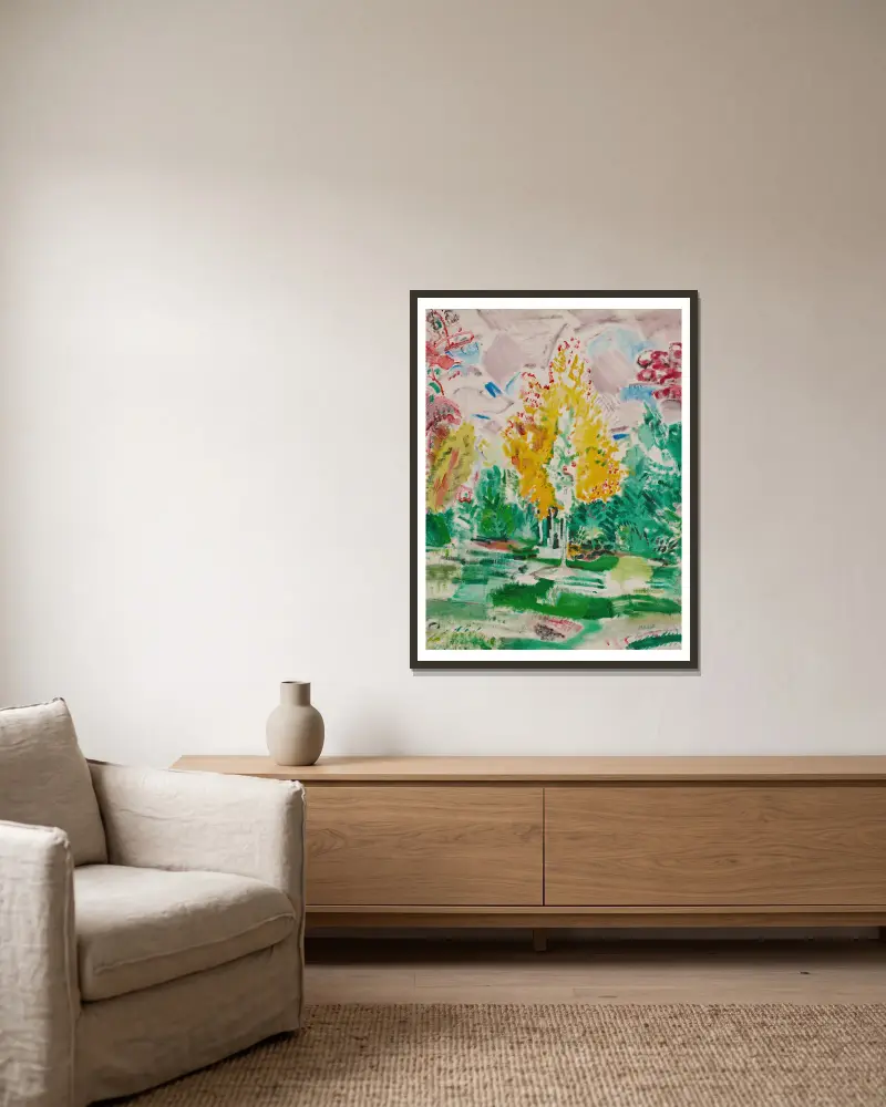 The Little Maple Tree, Castorland, New York av John Marin inramad på en vägg