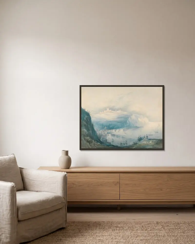 Dover av John Martin inramad på en vägg