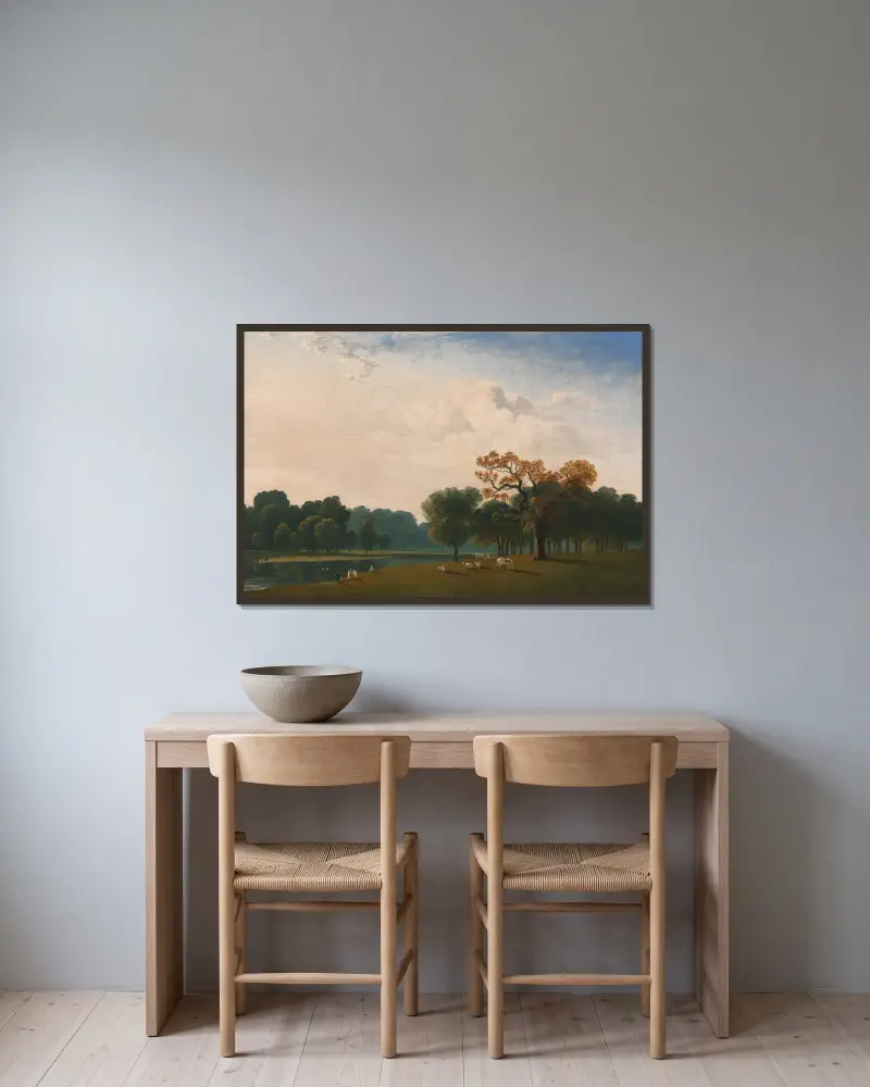 Kensington Gardens, 1815 – Nr. 1 von John Martin gerahmt an einer Wand