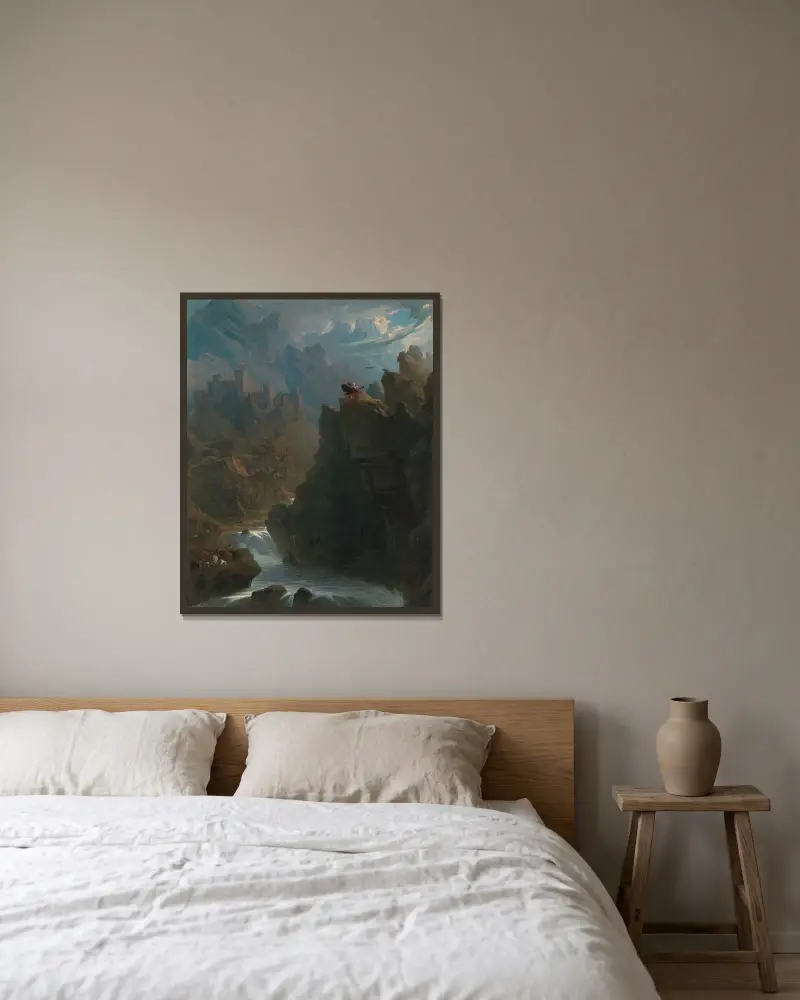 Barden av John Martin inramad på en vägg