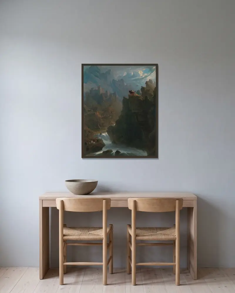 Barden av John Martin inramad på en vägg