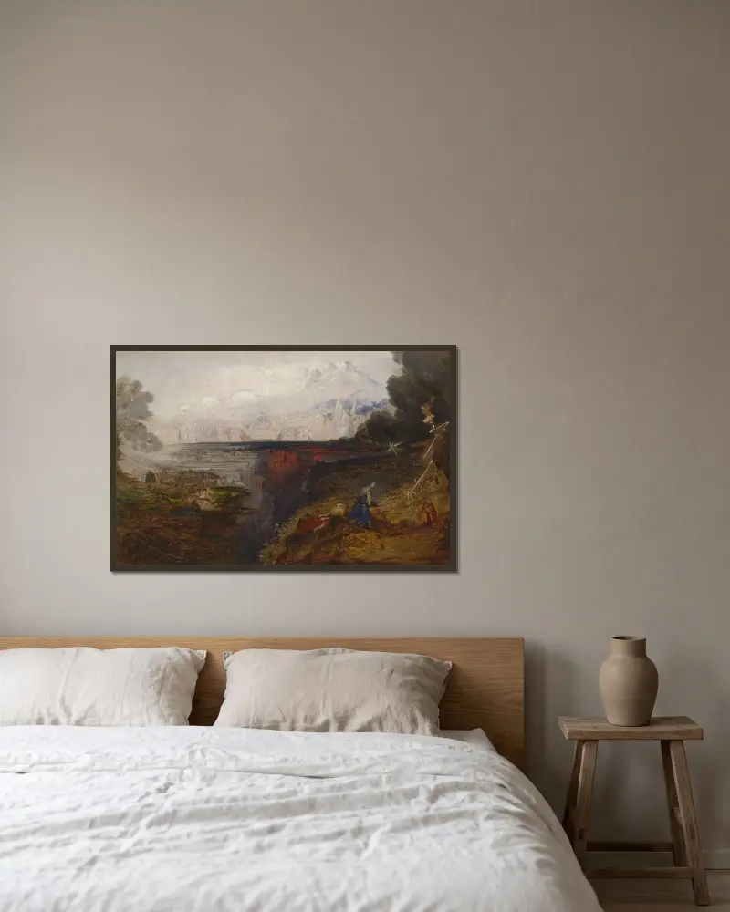 Den yttersta domen (studie) av John Martin inramad på en vägg