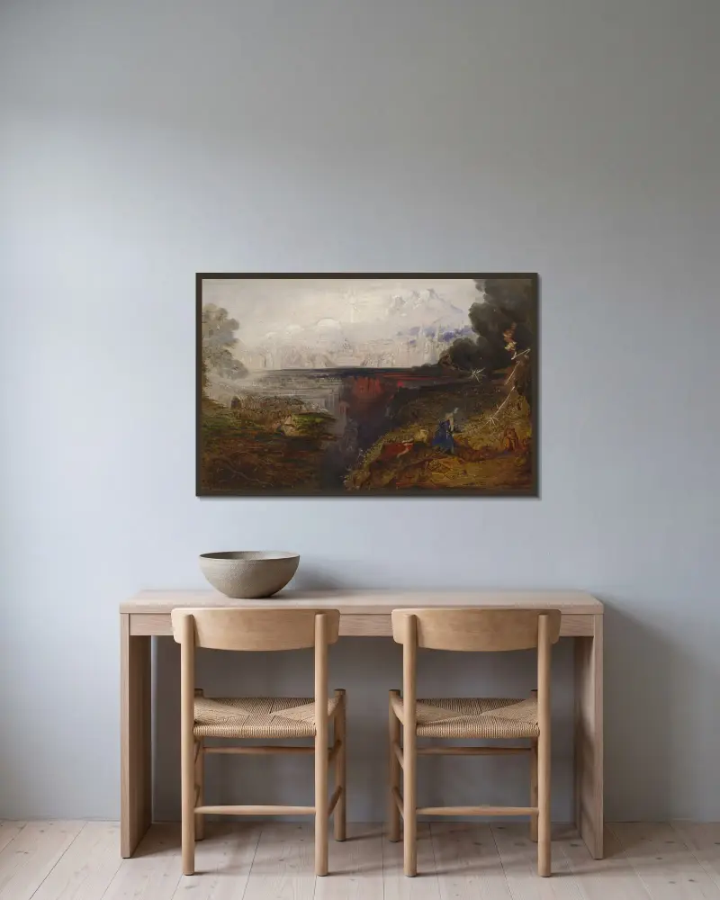 Den yttersta domen (studie) av John Martin inramad på en vägg