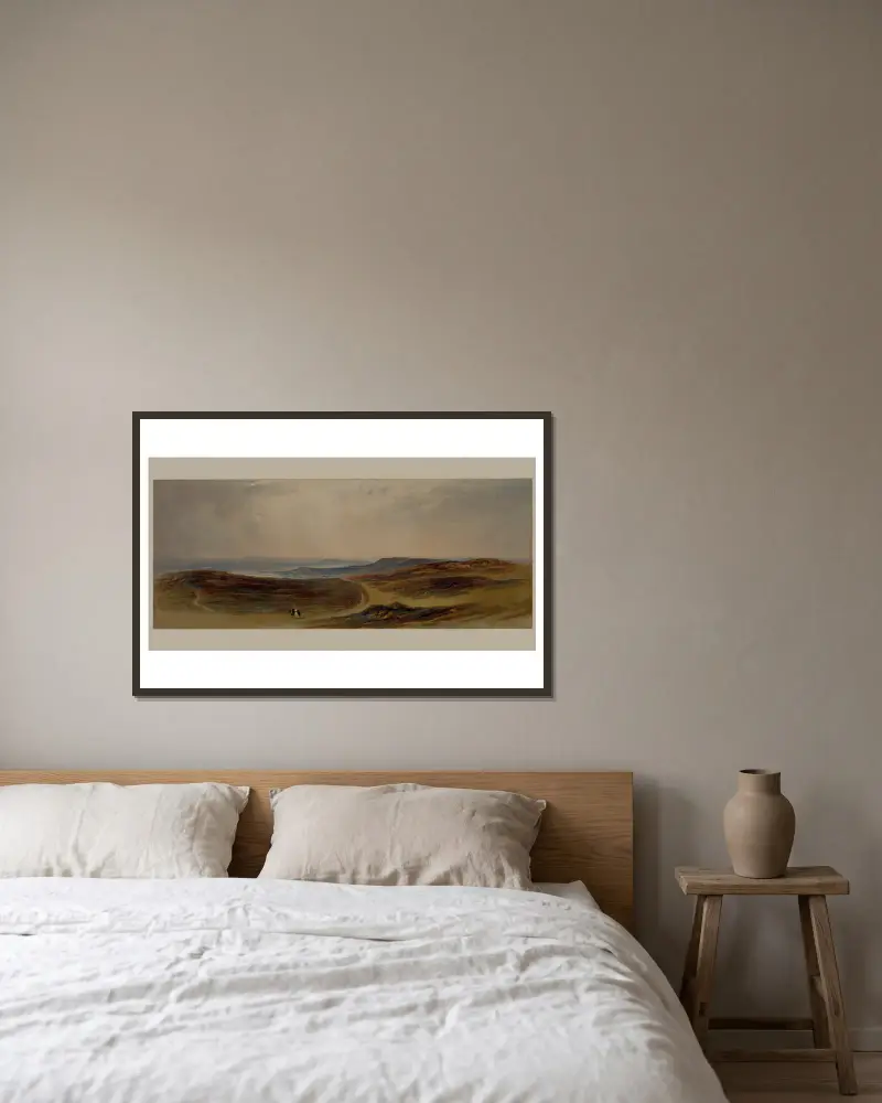 The Valley of the Tyne, My Native Country near Henshaw av John Martin inramad på en vägg