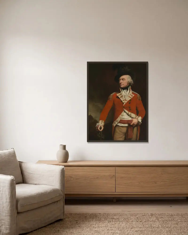 An Officer in the East India Uniform of the 74th (Highland) Regiment, Previously Called Colonel Dona… av John Opie inramad på en vägg