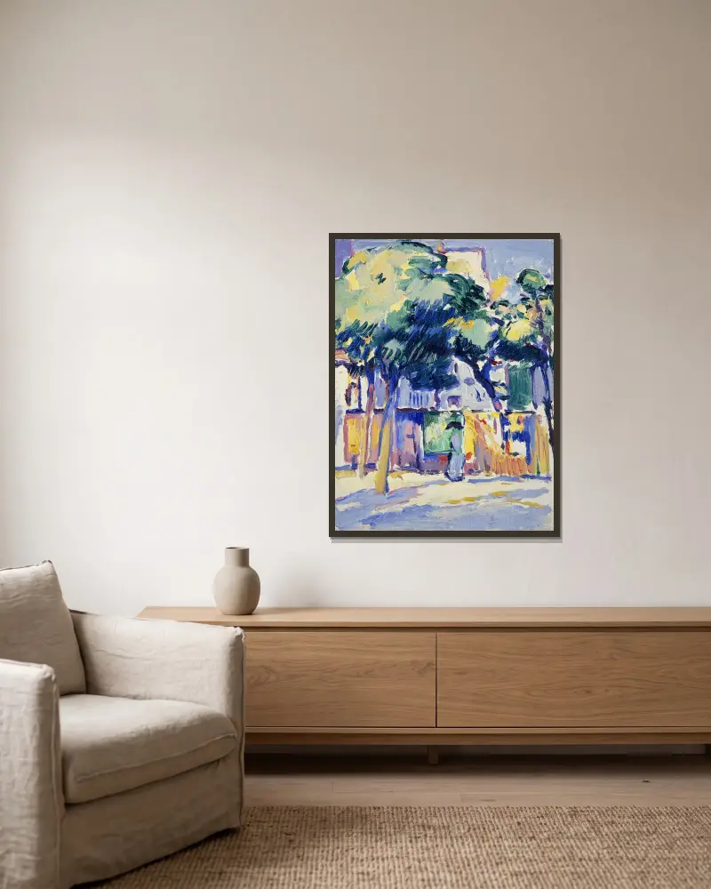 Veules-les-Roses von Samuel John Peploe gerahmt an einer Wand