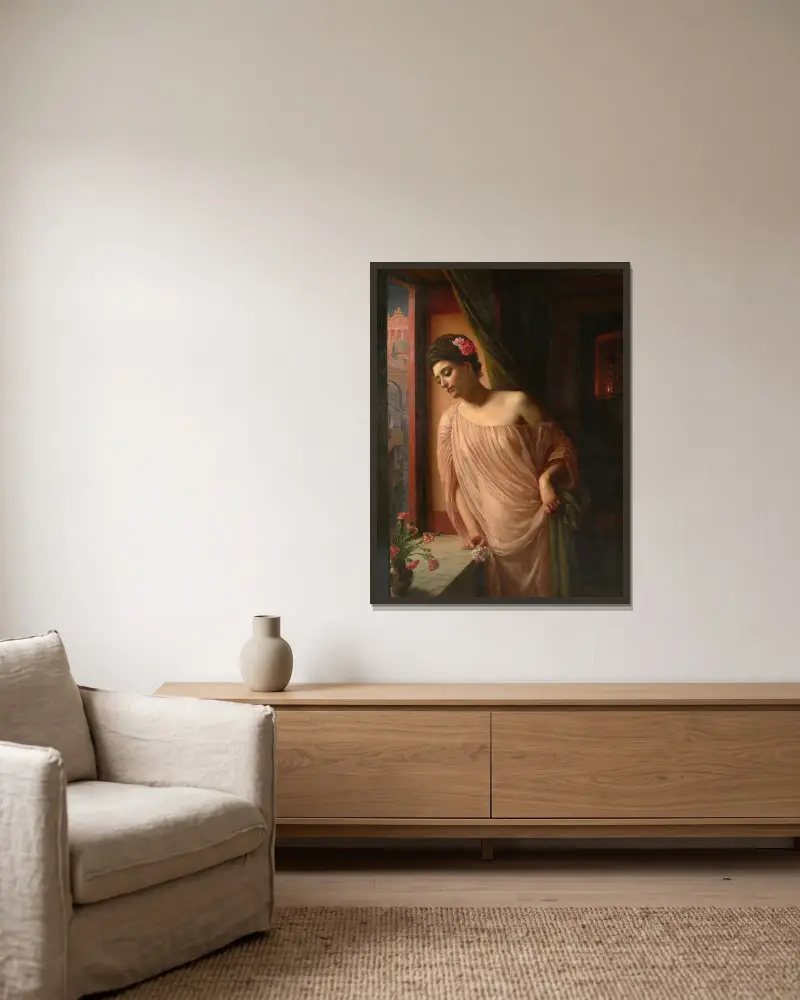 Asterié von Edward John Poynter gerahmt an einer Wand