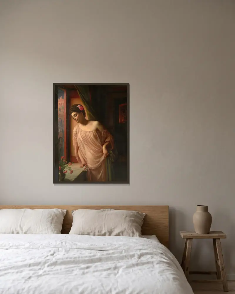 Asterié von Edward John Poynter gerahmt an einer Wand